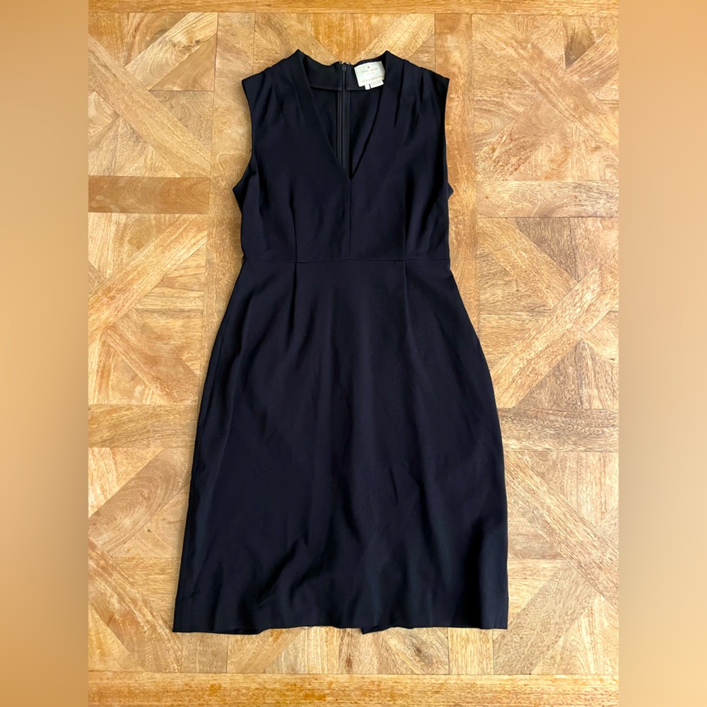 Kate Spade Black Sleeveless V-Neck Sheath Dress